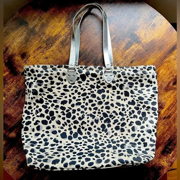 Isaac Mizrahi Live leopard print tote bag - Picture 1 of 16